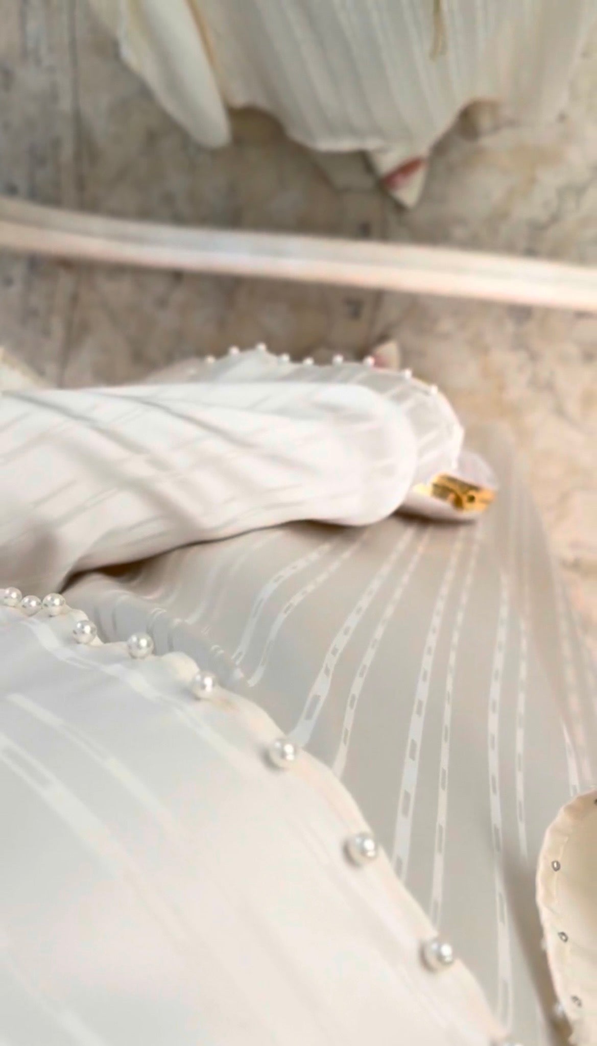 Abaya Eid Perle – Crème