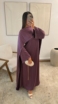 Abaya Eid Perle – Aubergine